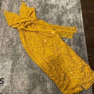 ASOS sequin yellow dress